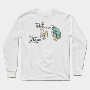 Professor Branestawm - A Telescope Of His Own Invention Long Sleeve T-Shirt